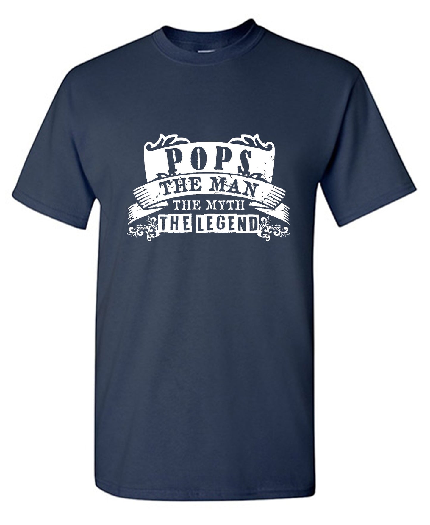 Funny T-Shirts design "Pops, The Man, The Myth - Legendary Father's Shirt - Tall Tee"