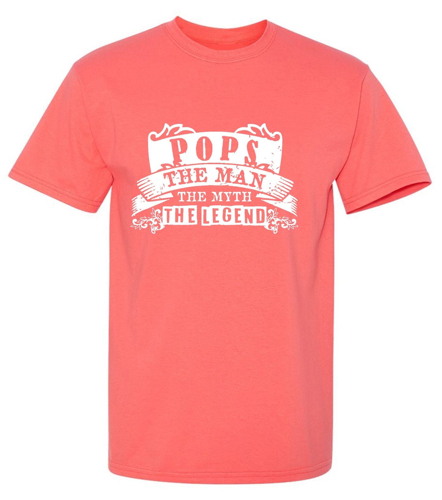 Funny T-Shirts design "Pops, The Man, The Myth - Legendary Father's Shirt - Tall Tee"