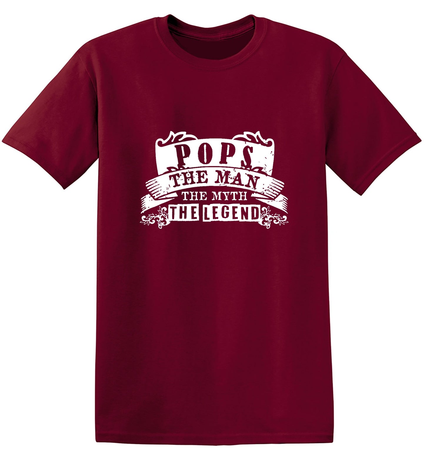Funny T-Shirts design "Pops, The Man, The Myth - Legendary Father's Shirt - Tall Tee"