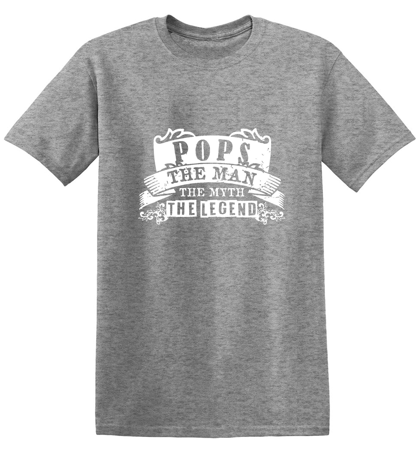Funny T-Shirts design "Pops, The Man, The Myth - Legendary Father's Shirt - Tall Tee"