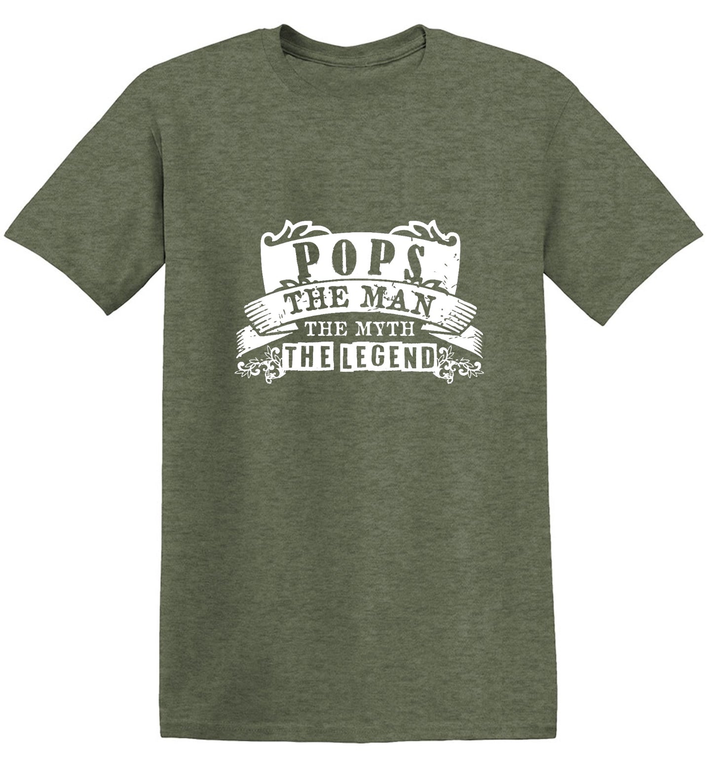 Funny T-Shirts design "Pops, The Man, The Myth - Legendary Father's Shirt - Tall Tee"