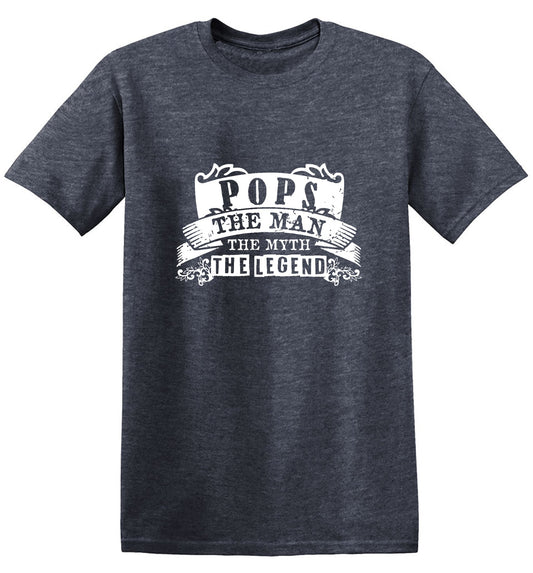 Funny T-Shirts design "Pops, The Man, The Myth - Legendary Father's Shirt"