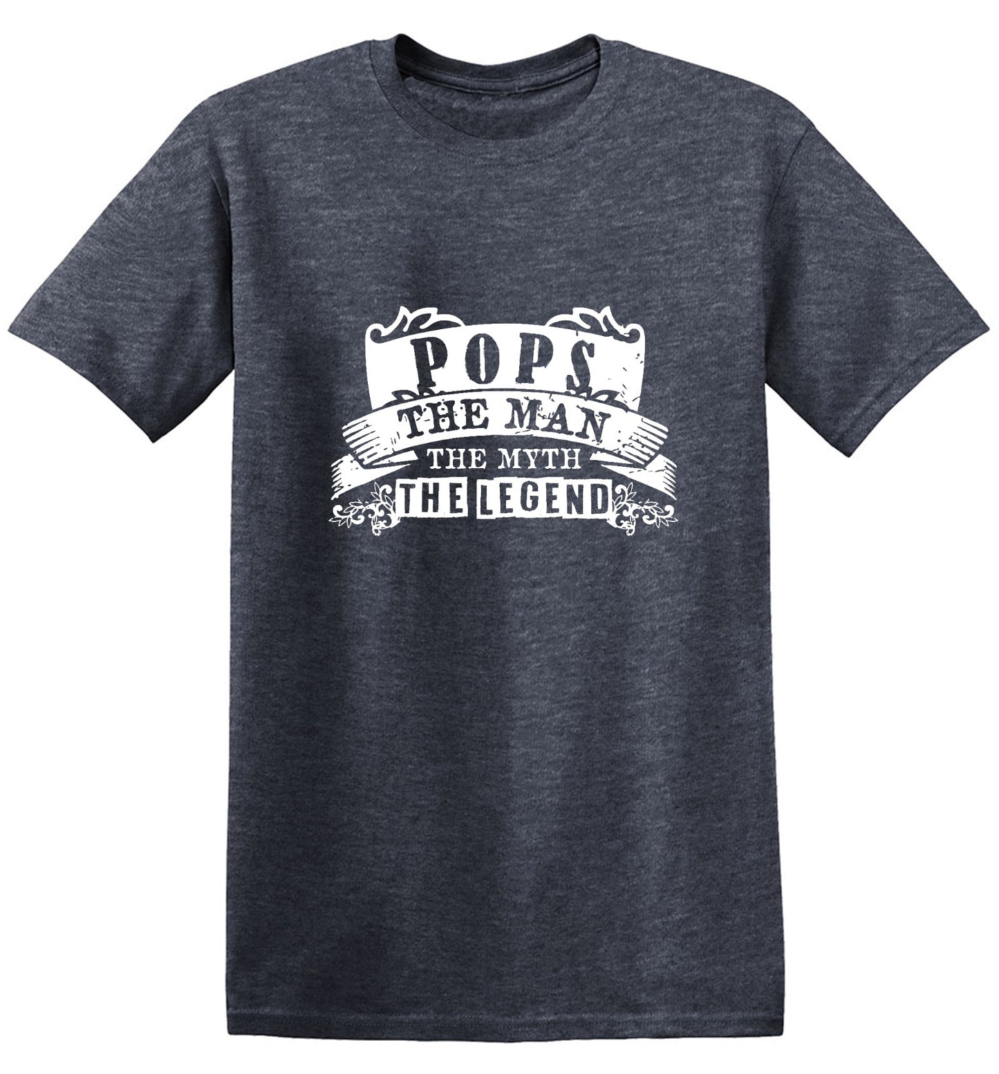 Funny T-Shirts design "Pops, The Man, The Myth - Legendary Father's Shirt - Tall Tee"