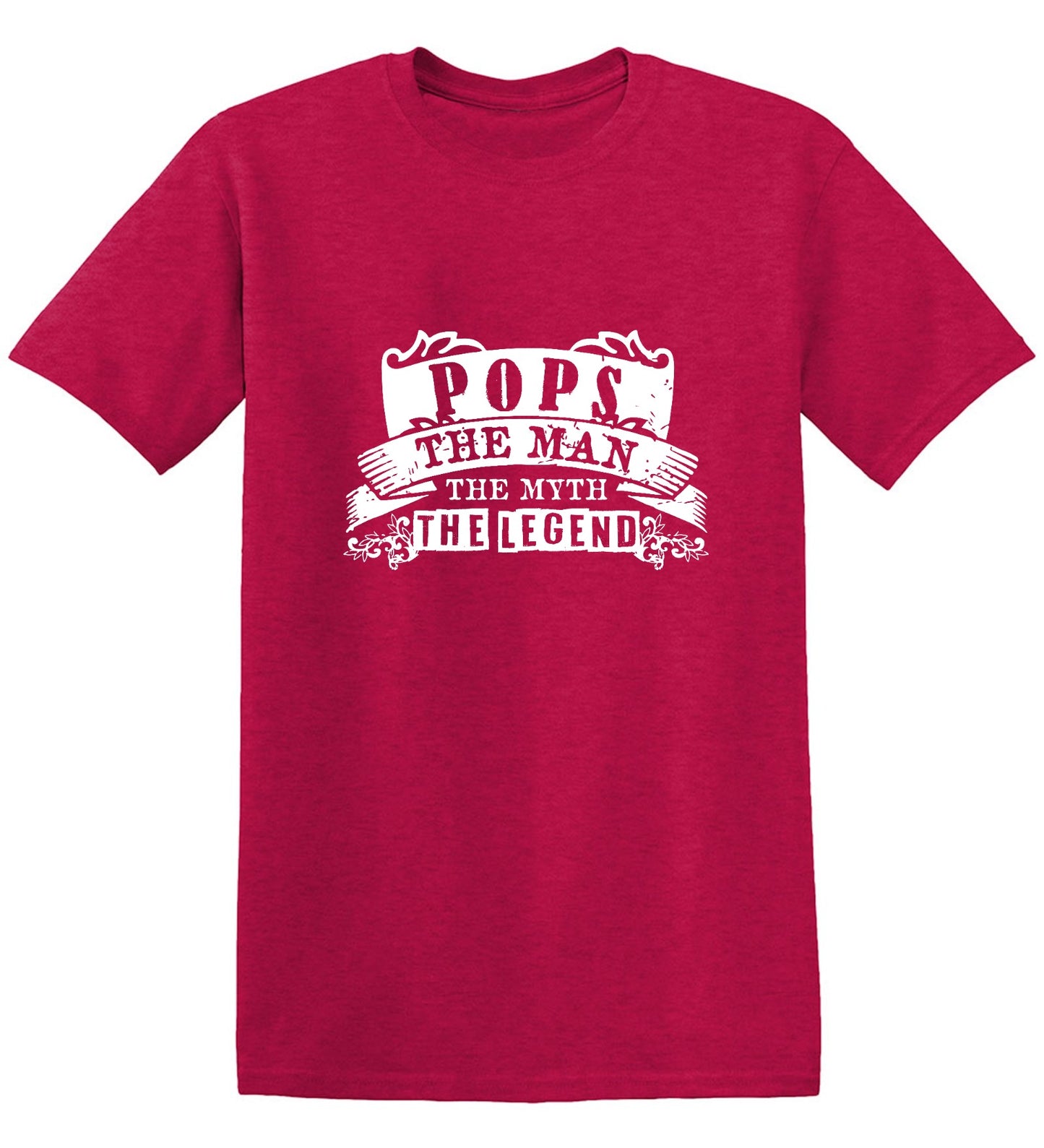 Funny T-Shirts design "Pops, The Man, The Myth - Legendary Father's Shirt - Tall Tee"