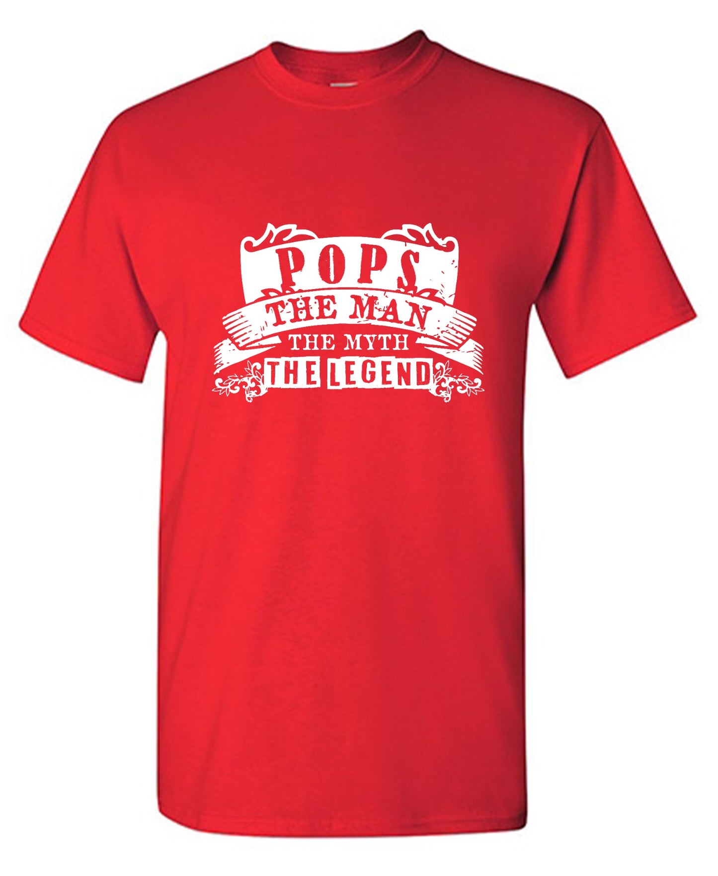 Funny T-Shirts design "Pops, The Man, The Myth - Legendary Father's Shirt - Tall Tee"
