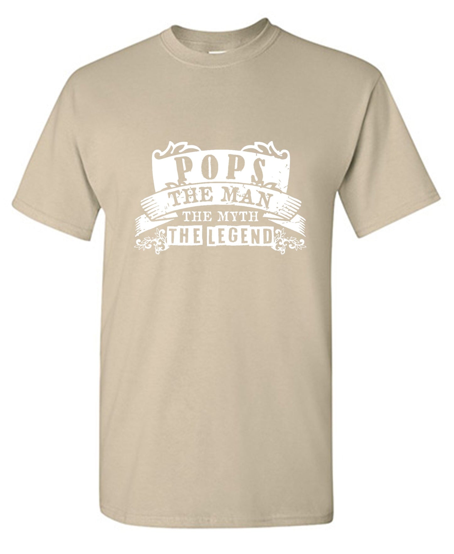 Funny T-Shirts design "Pops, The Man, The Myth - Legendary Father's Shirt - Tall Tee"