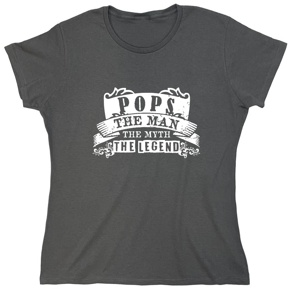 Funny T-Shirts design "Pops, The Man, The Myth - Legendary Father's Shirt - Womens"