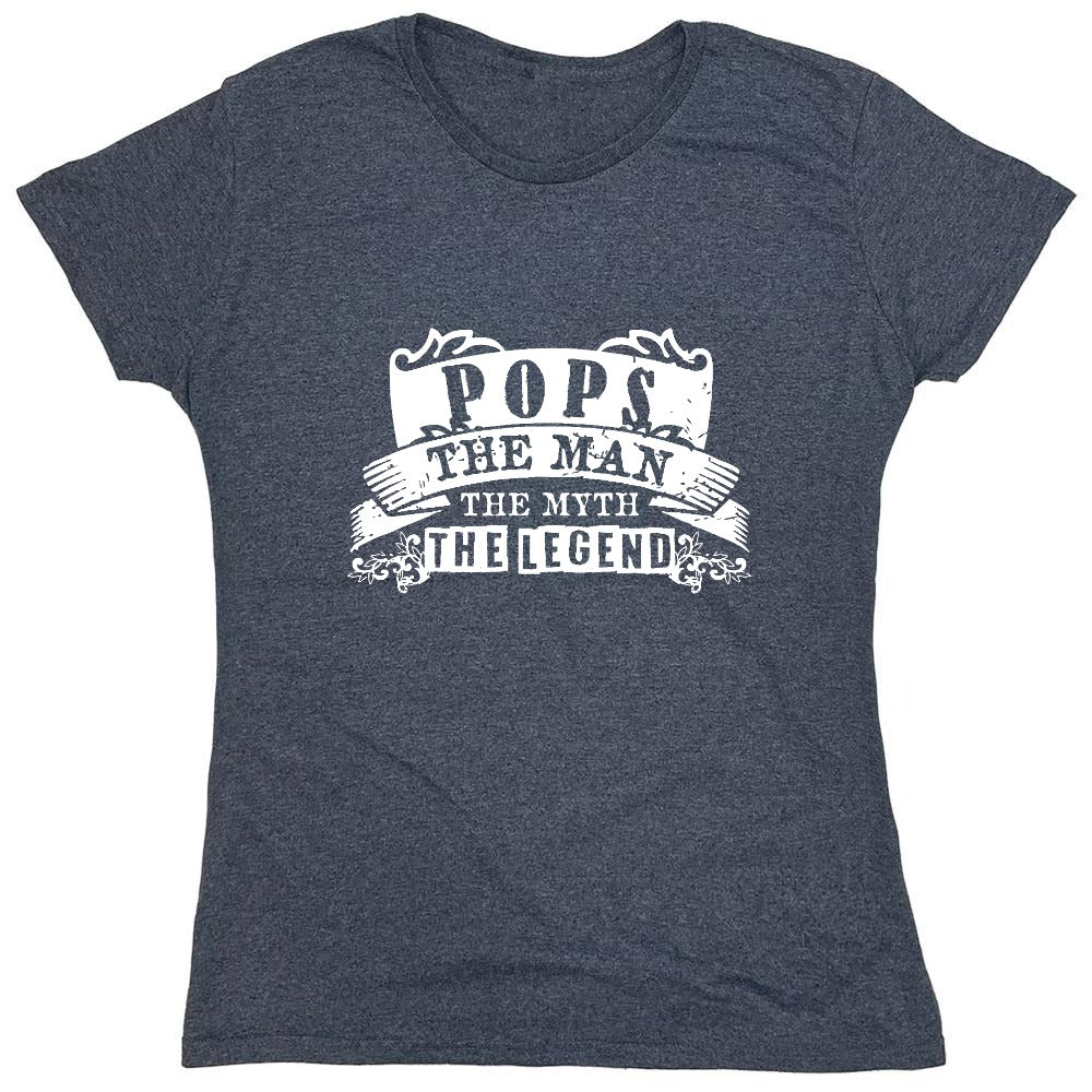 Funny T-Shirts design "Pops, The Man, The Myth - Legendary Father's Shirt - Womens"