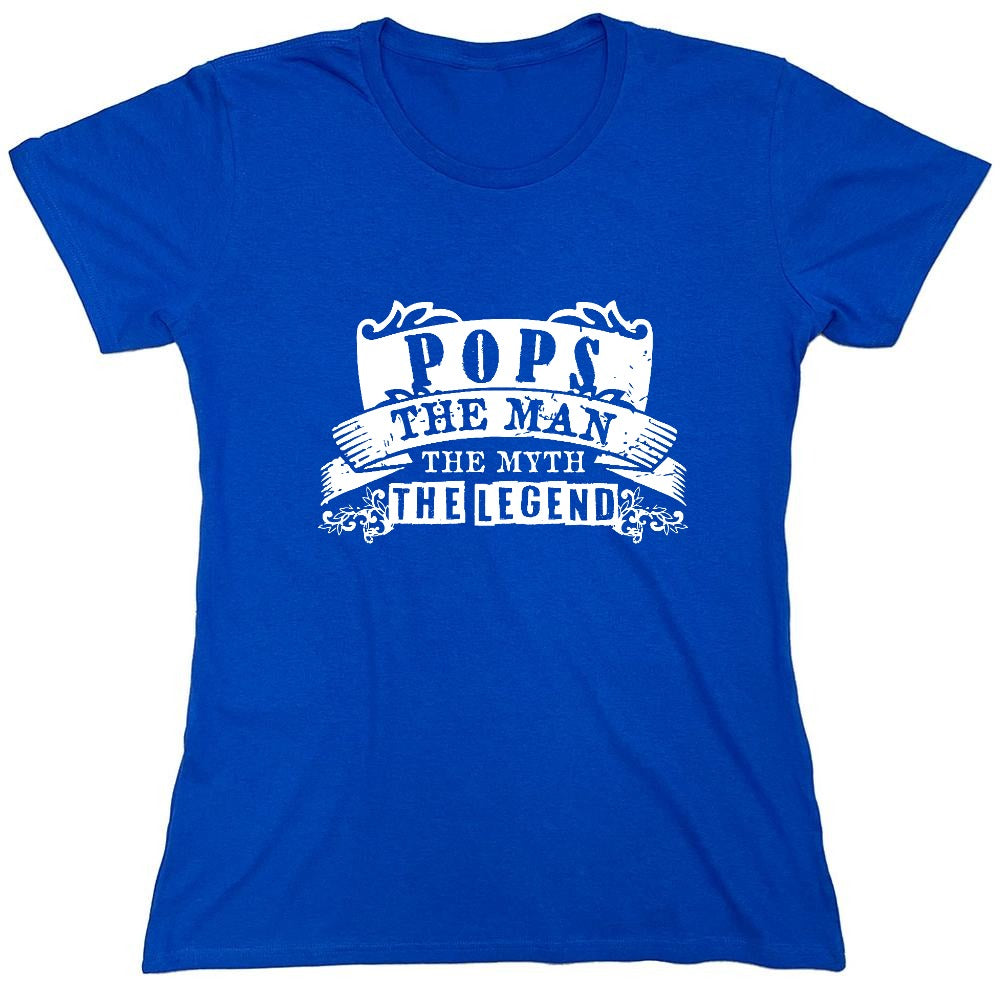 Funny T-Shirts design "Pops, The Man, The Myth - Legendary Father's Shirt - Womens"