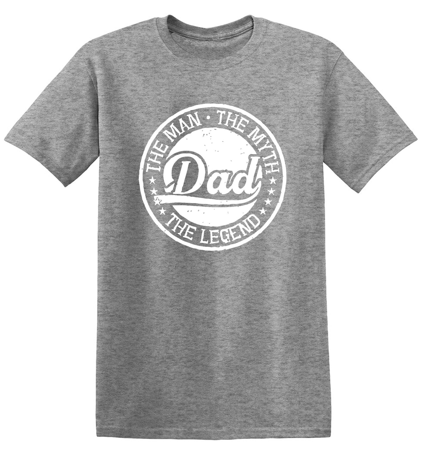 Funny T-Shirts design "The Man, The Myth - Legendary Father's Day Shirt - Ring Spun Tee"