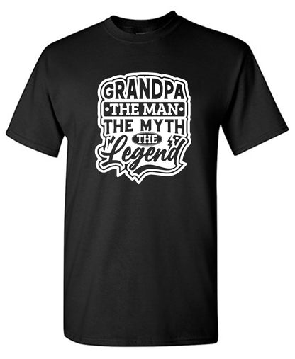 Funny T-Shirts design "Grandpa, The Man, The Myth, The Legend"
