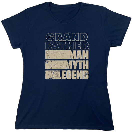 Funny T-Shirts design "Grand Father Man, Myth, Legend - Fathers Day T-Shirt - Womens"