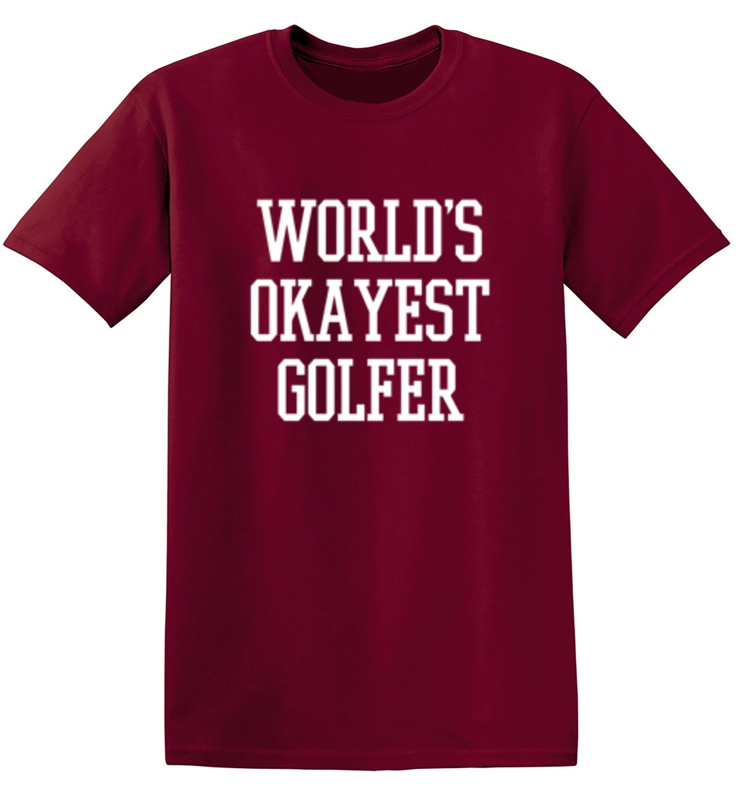 Funny T-Shirts design "World's Okayest Golfer - Youth"