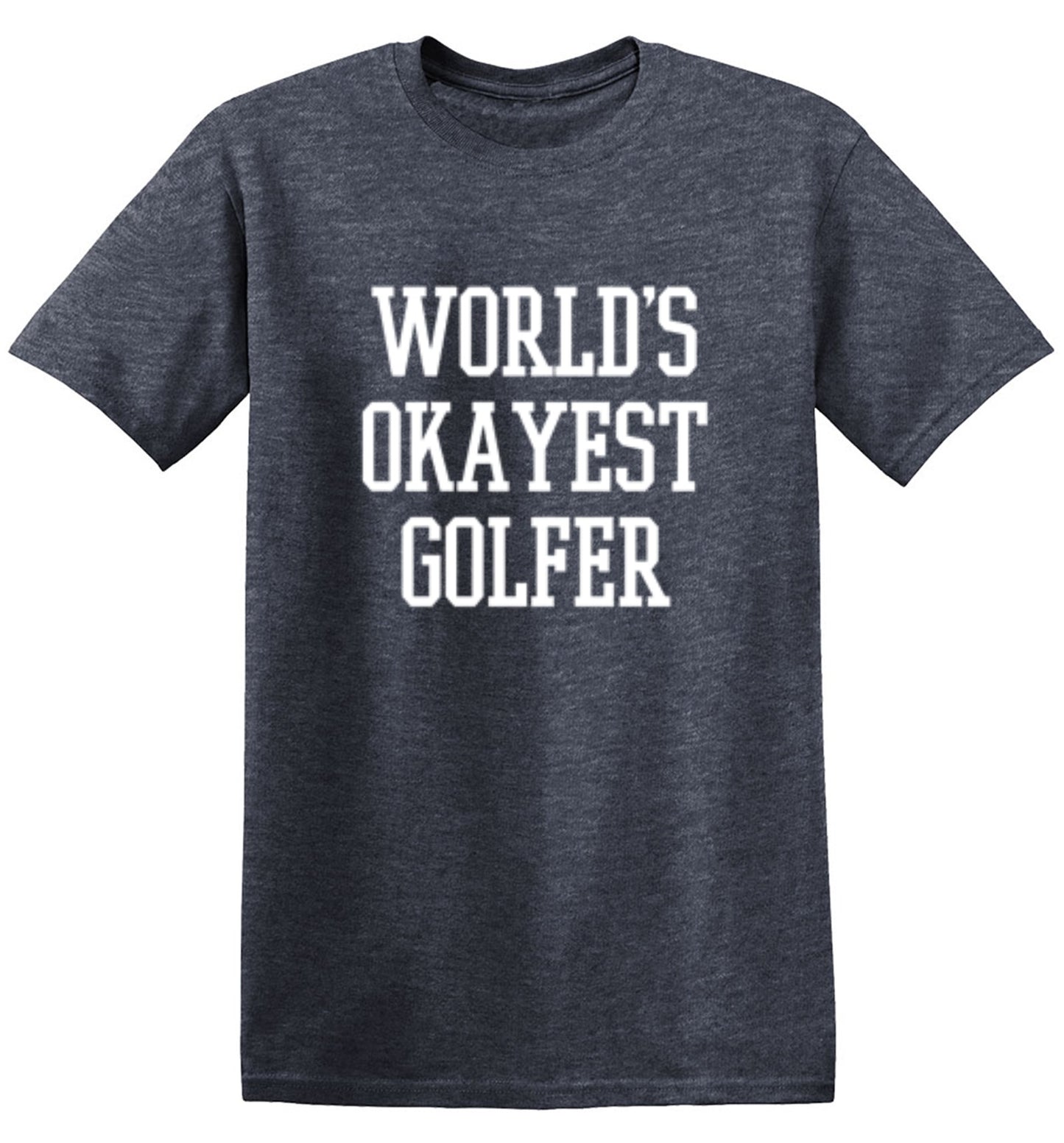 Funny T-Shirts design "World's Okayest Golfer - Youth"