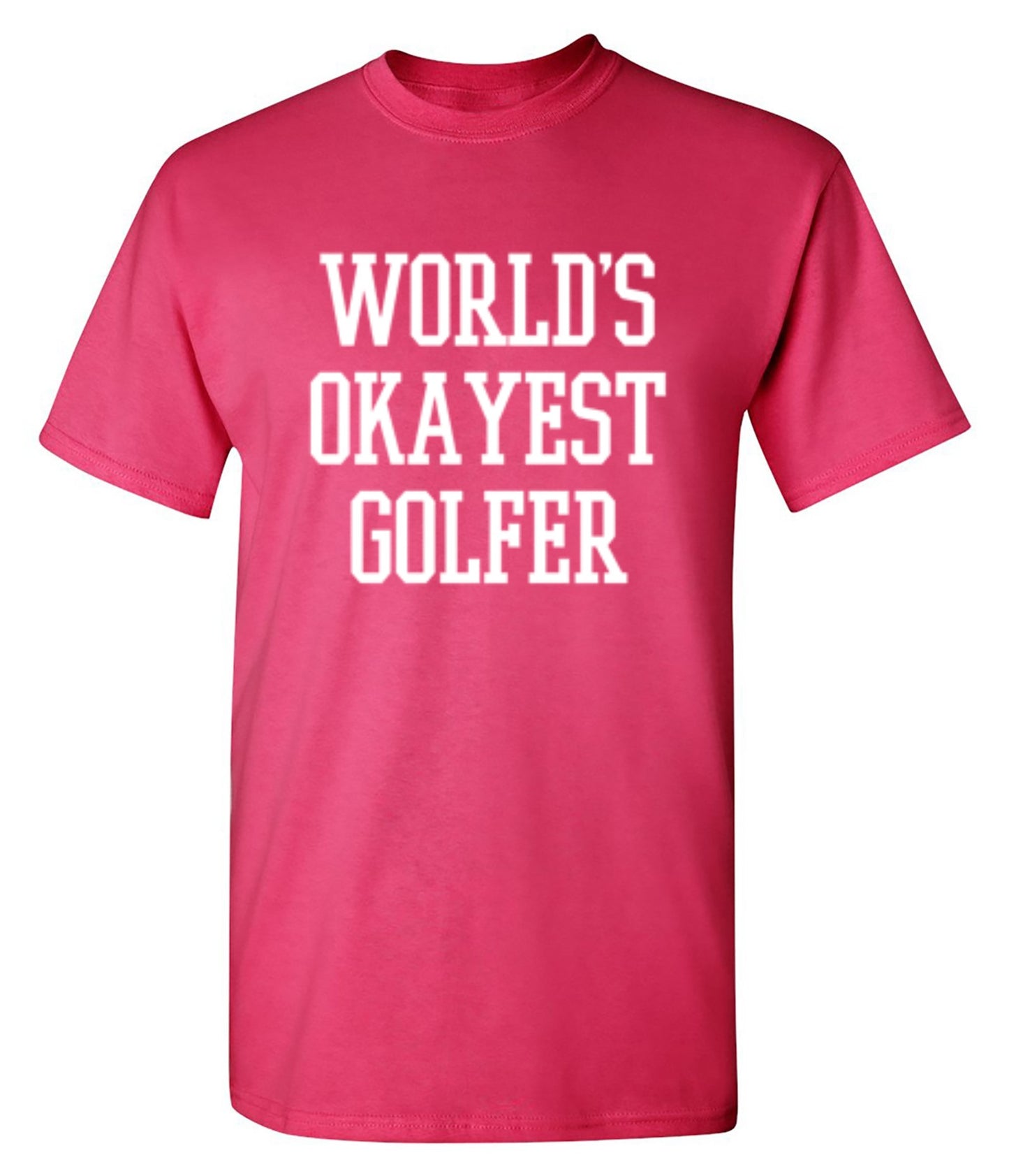 Funny T-Shirts design "World's Okayest Golfer - Youth"