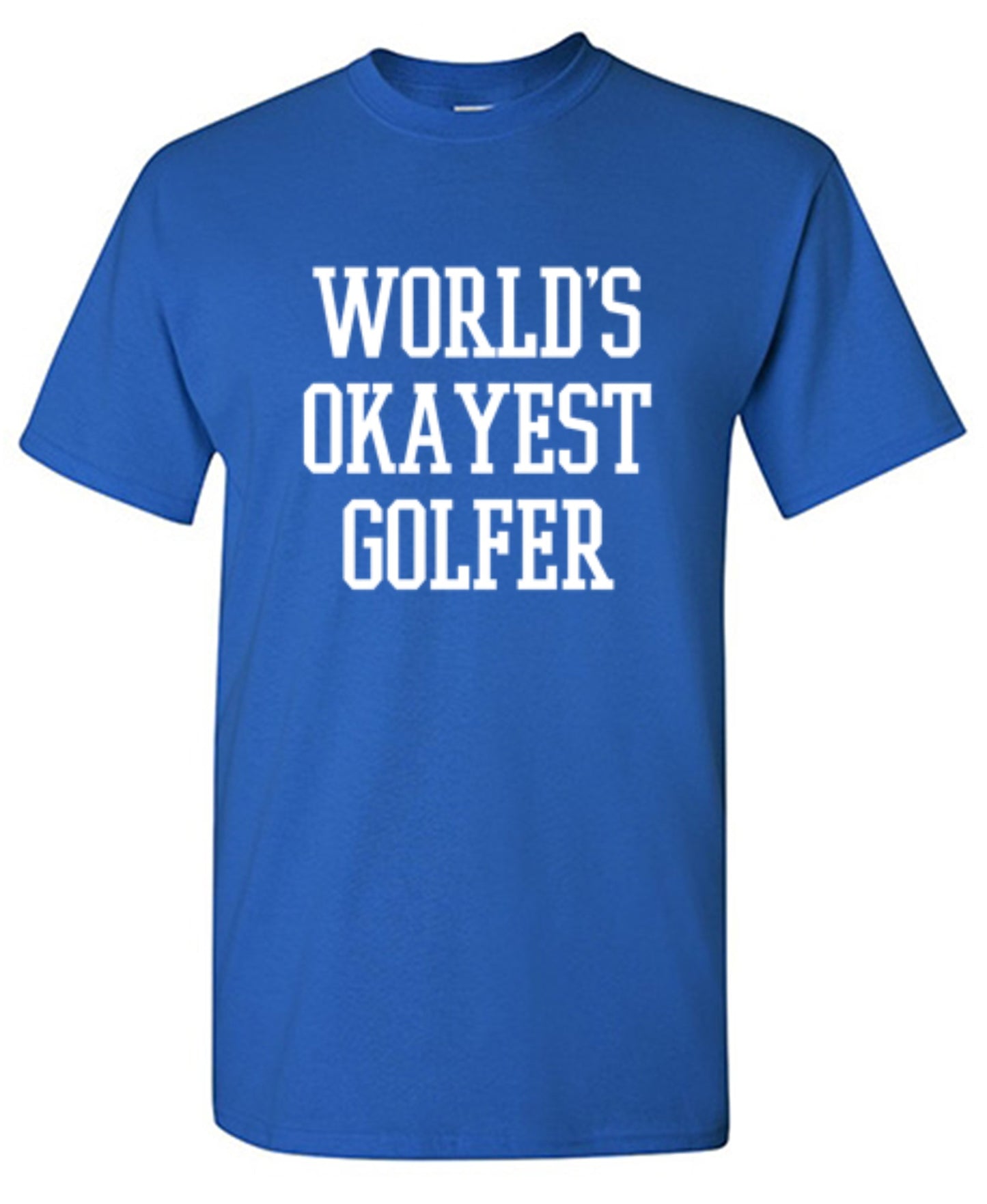 Funny T-Shirts design "World's Okayest Golfer - Youth"