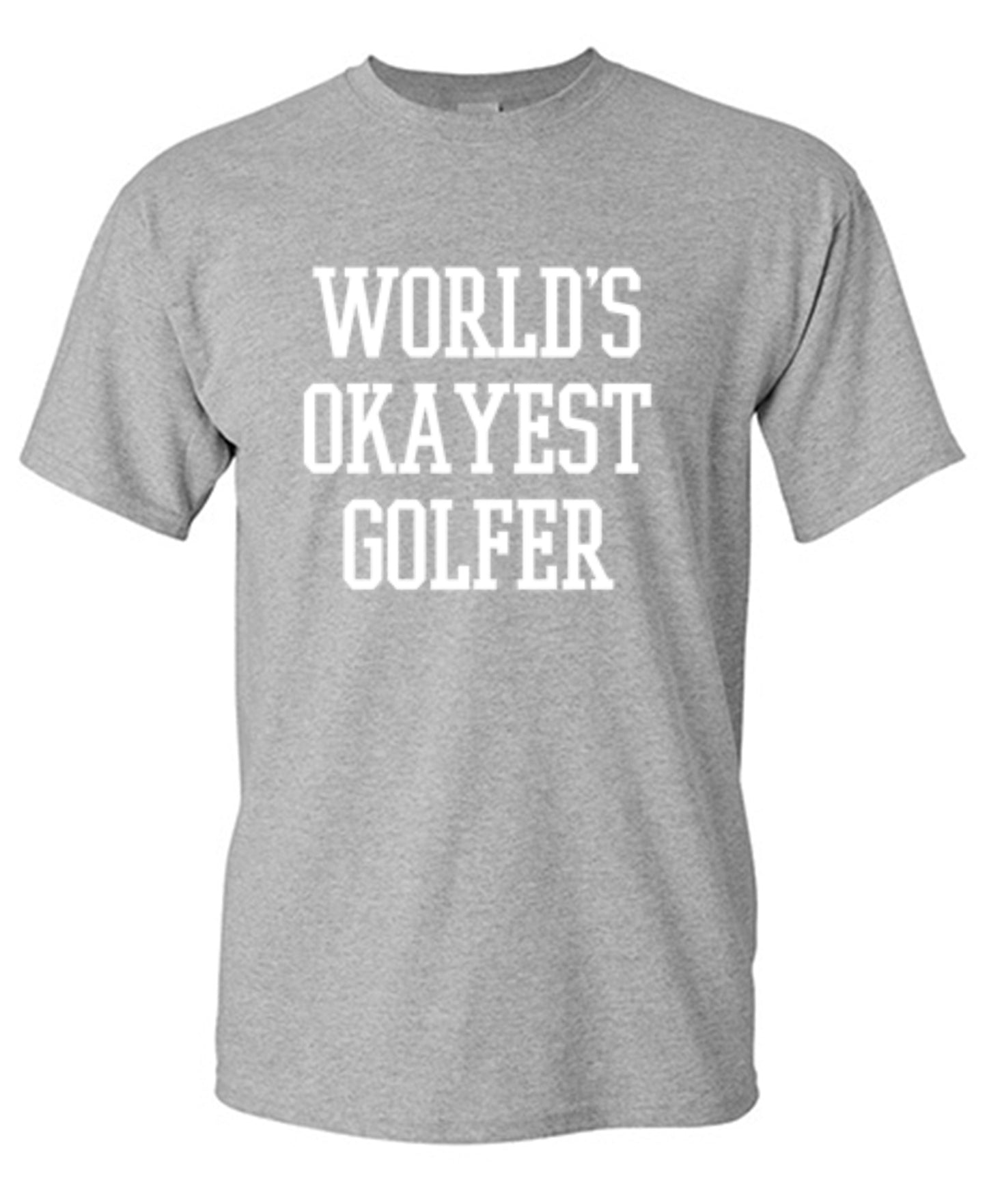 Funny T-Shirts design "World's Okayest Golfer - Youth"