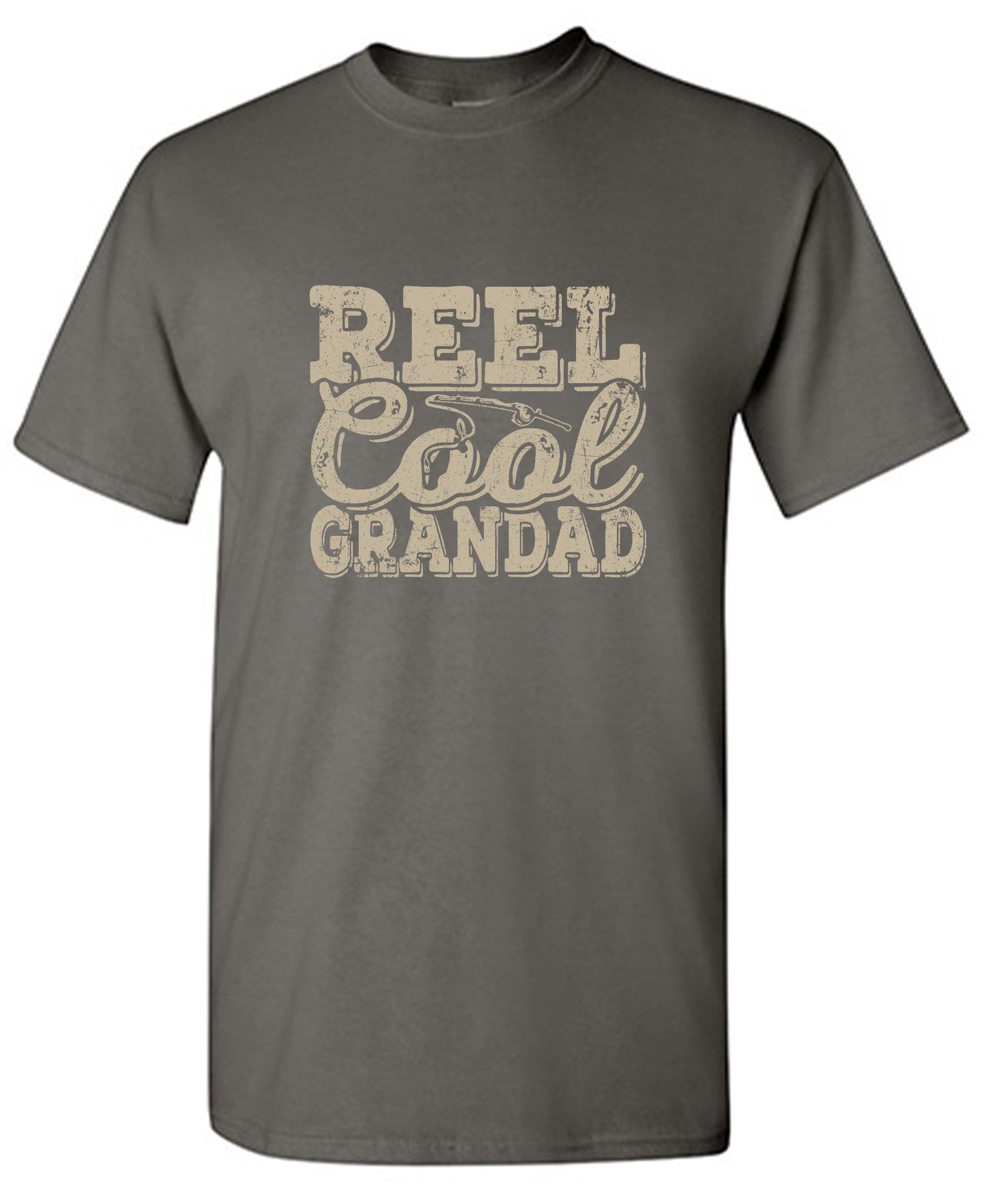 Funny T-Shirts design "Reel Cool Grandad - Shirt for Grandpa that loves Fishing"