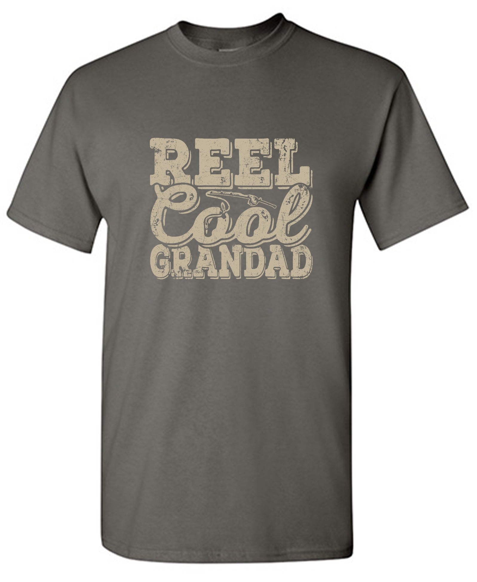 Funny T-Shirts design "Reel Cool Grandad - Shirt for Grandpa that loves Fishing"