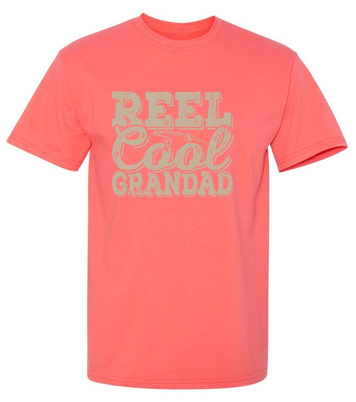 Funny T-Shirts design "Reel Cool Grandad - Shirt for Grandpa that loves Fishing"