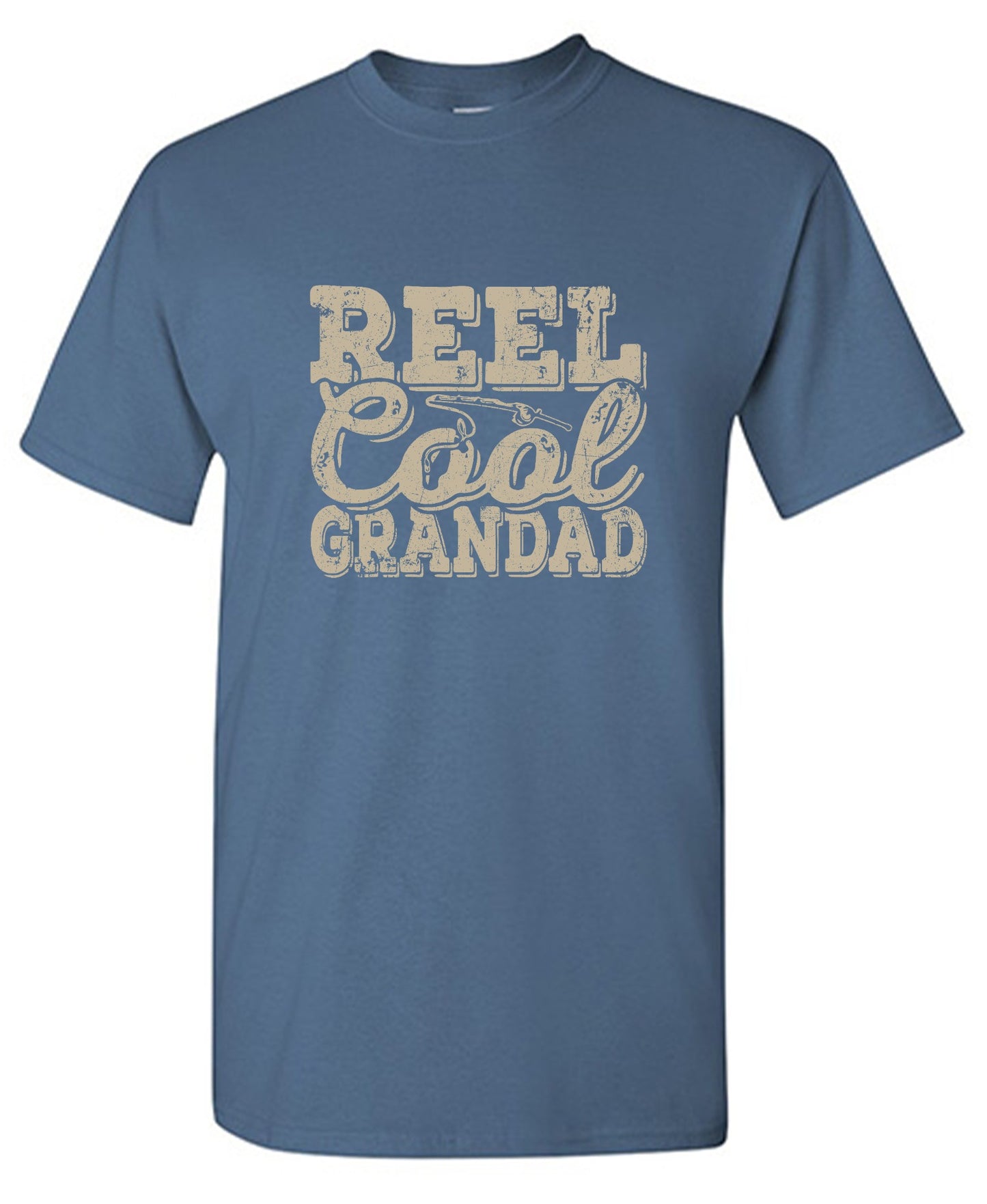 Funny T-Shirts design "Reel Cool Grandad - Shirt for Grandpa that loves Fishing"