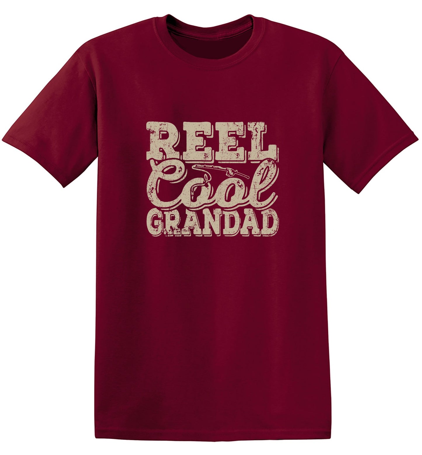 Funny T-Shirts design "Reel Cool Grandad - Shirt for Grandpa that loves Fishing"