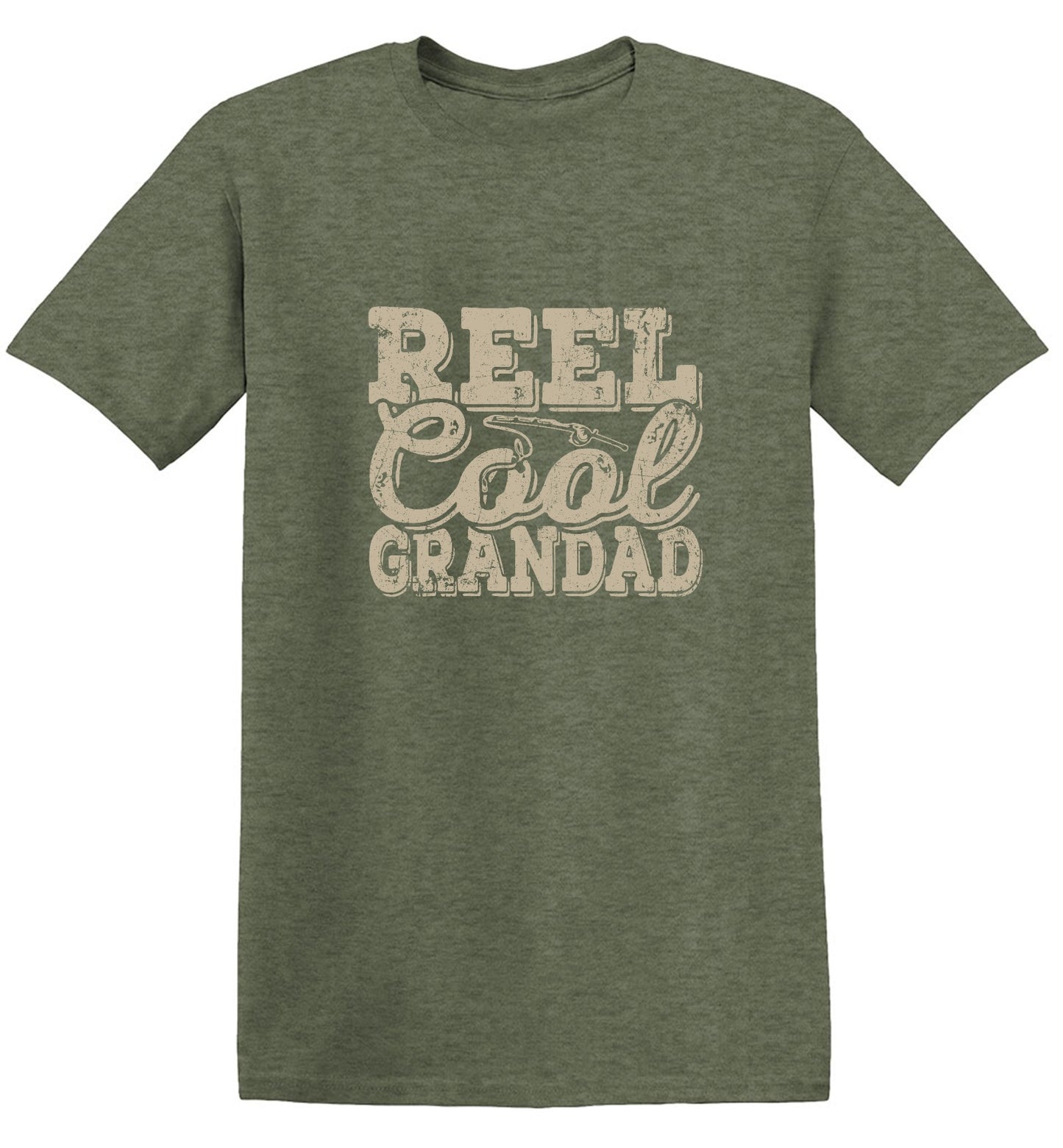 Funny T-Shirts design "Reel Cool Grandad - Shirt for Grandpa that loves Fishing"