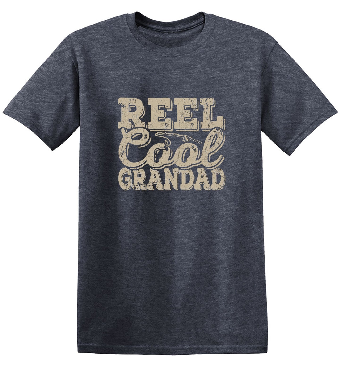 Funny T-Shirts design "Reel Cool Grandad - Shirt for Grandpa that loves Fishing"