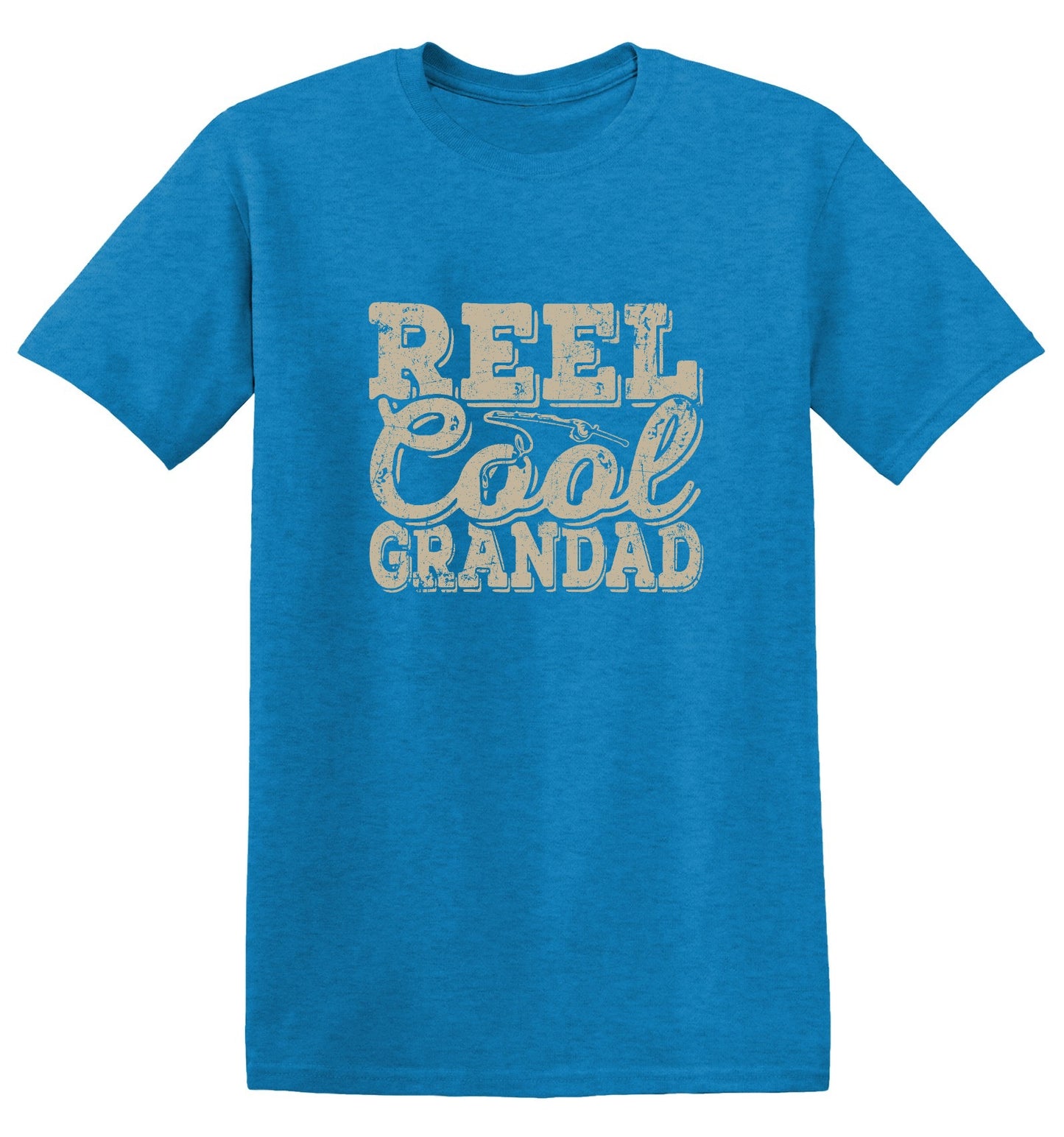 Funny T-Shirts design "Reel Cool Grandad - Shirt for Grandpa that loves Fishing"