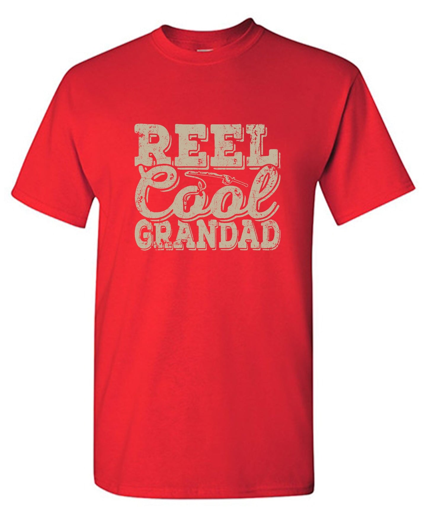Funny T-Shirts design "Reel Cool Grandad - Shirt for Grandpa that loves Fishing"
