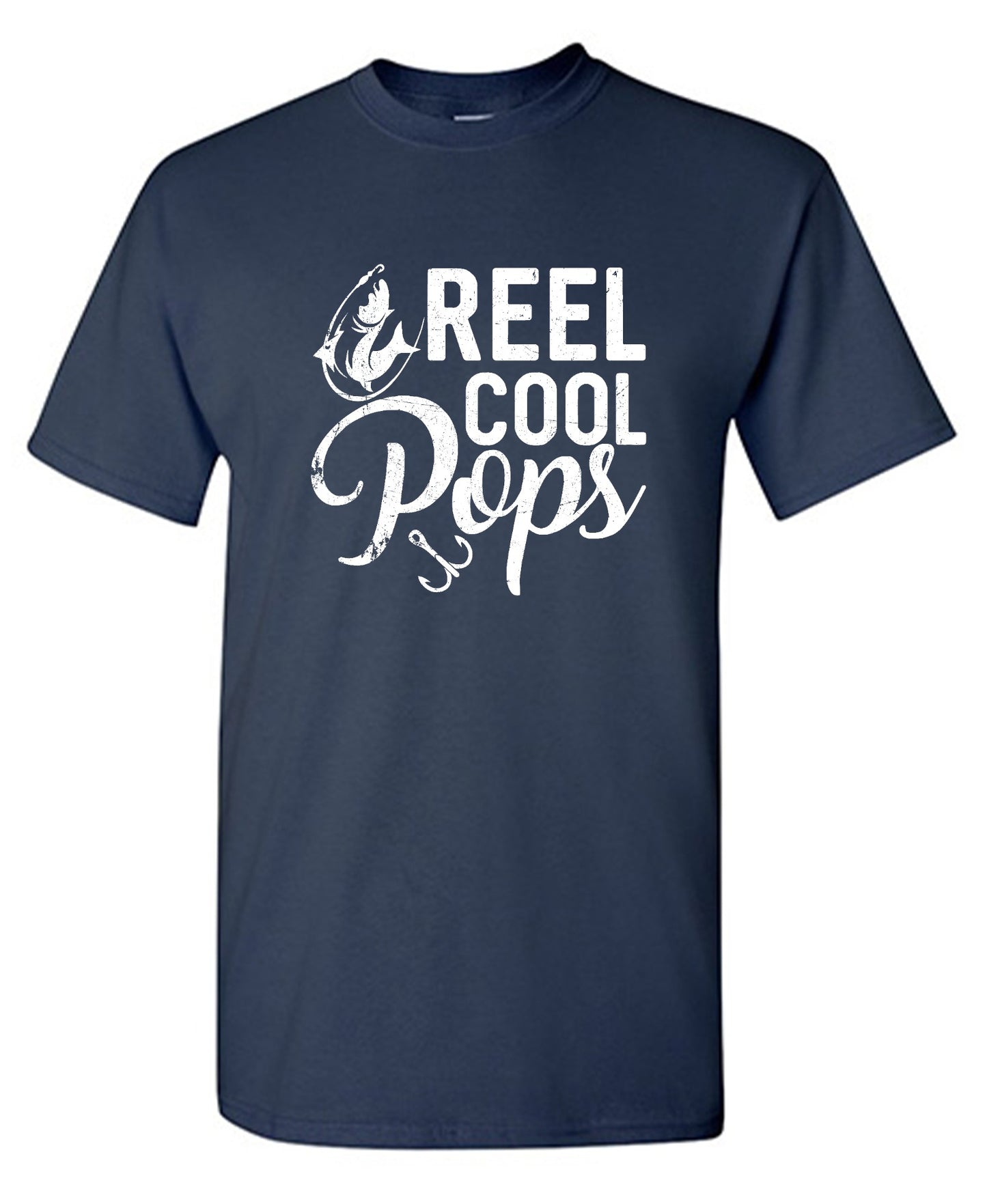 Funny T-Shirts design "Reel Cool Pops - Shirt for Fathers that love Fishing"