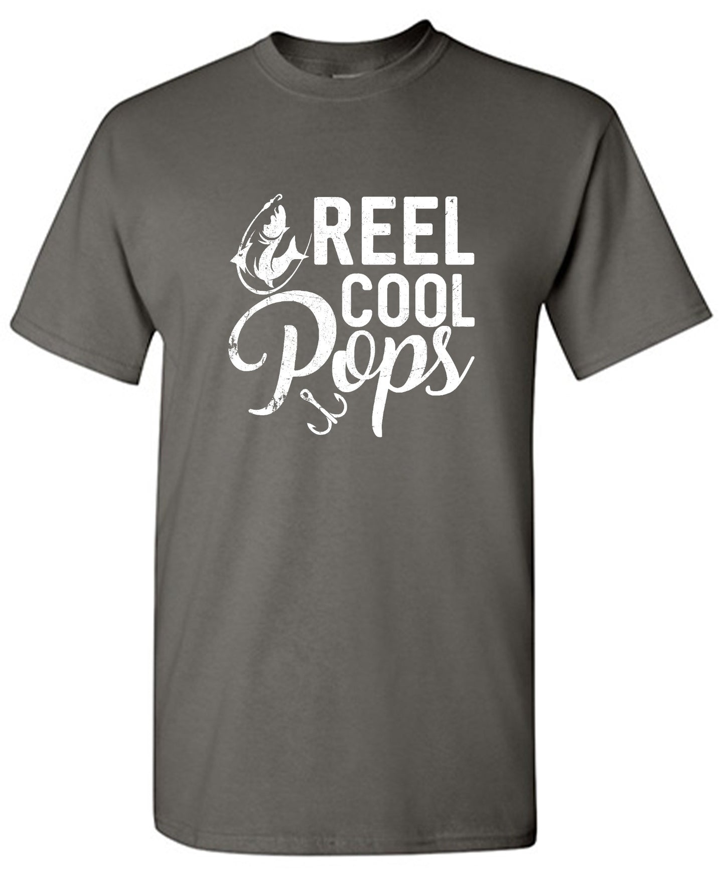 Funny T-Shirts design "Reel Cool Pops - Shirt for Fathers that love Fishing"