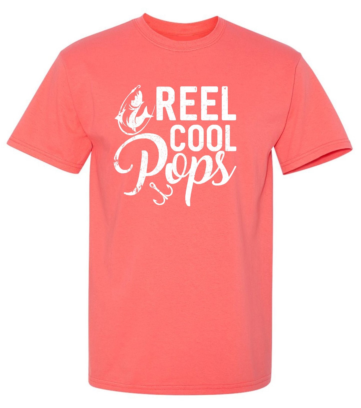 Funny T-Shirts design "Reel Cool Pops - Shirt for Fathers that love Fishing"