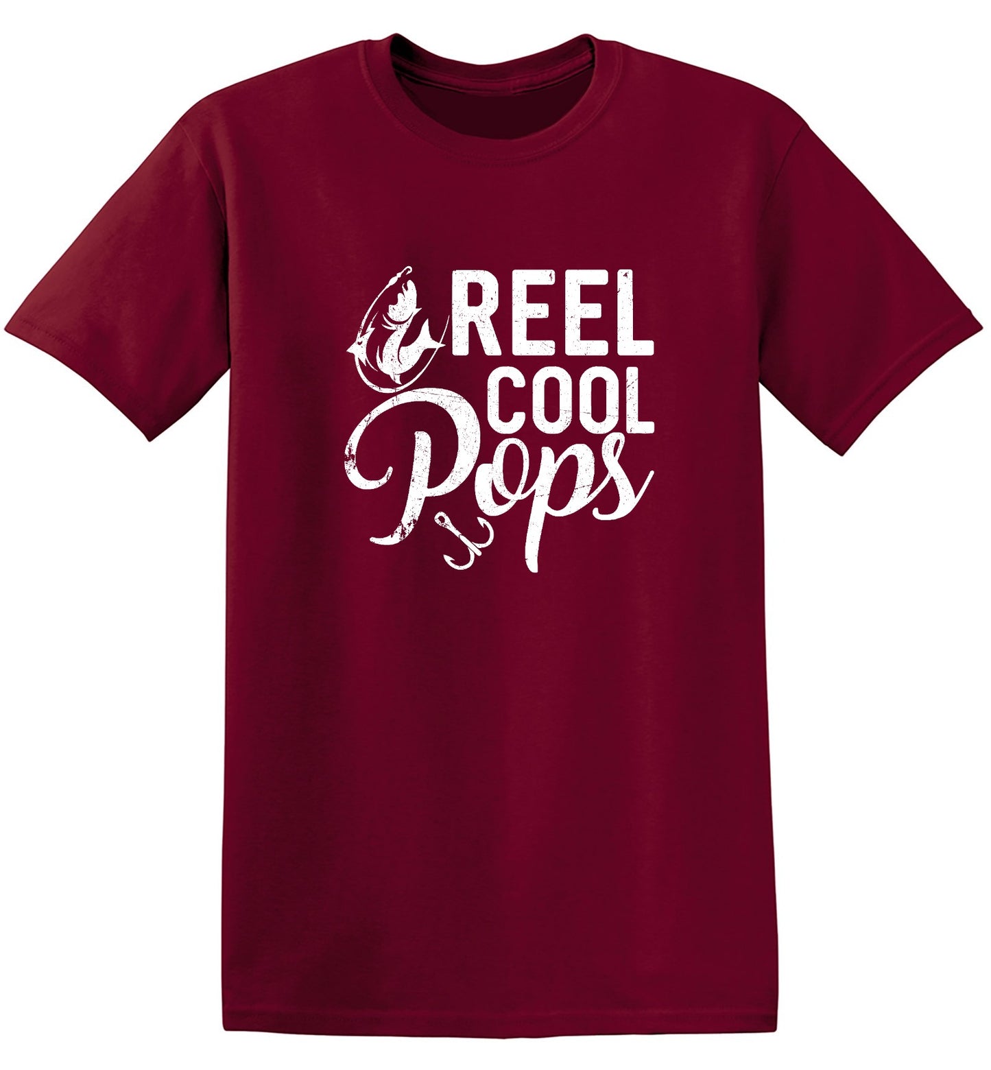 Funny T-Shirts design "Reel Cool Pops - Shirt for Fathers that love Fishing"