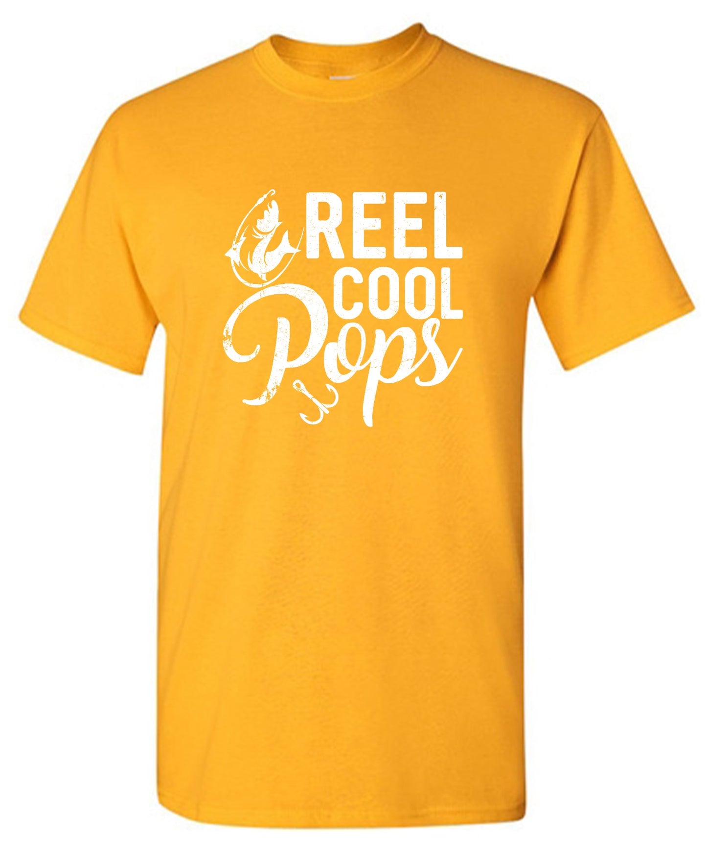 Funny T-Shirts design "Reel Cool Pops - Shirt for Fathers that love Fishing"