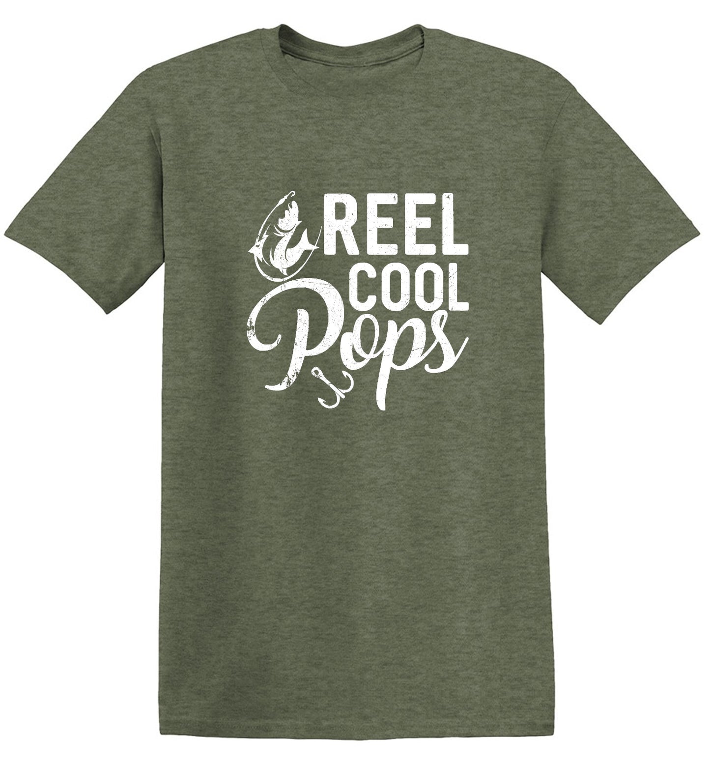Funny T-Shirts design "Reel Cool Pops - Shirt for Fathers that love Fishing"