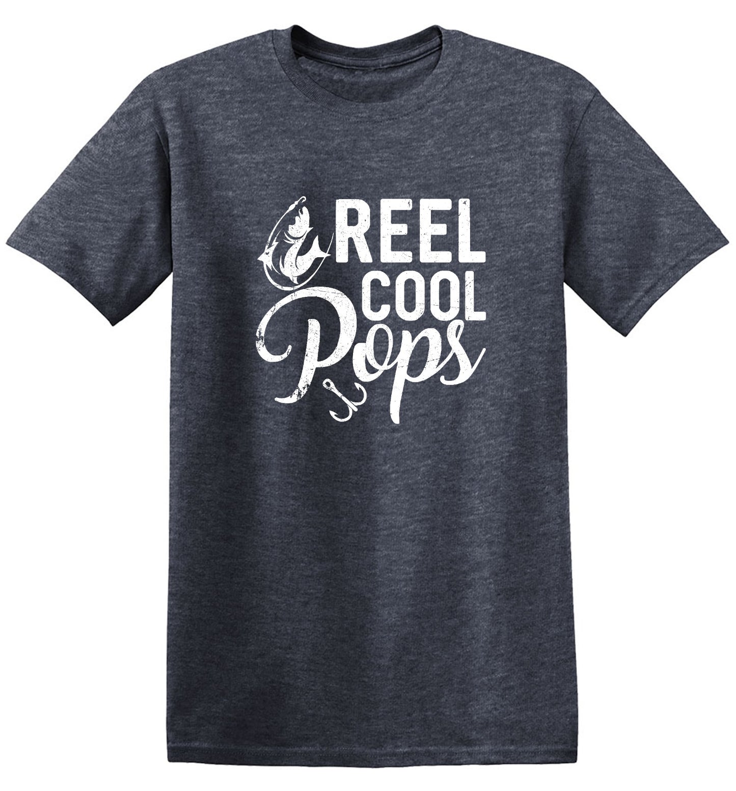Funny T-Shirts design "Reel Cool Pops - Shirt for Fathers that love Fishing"