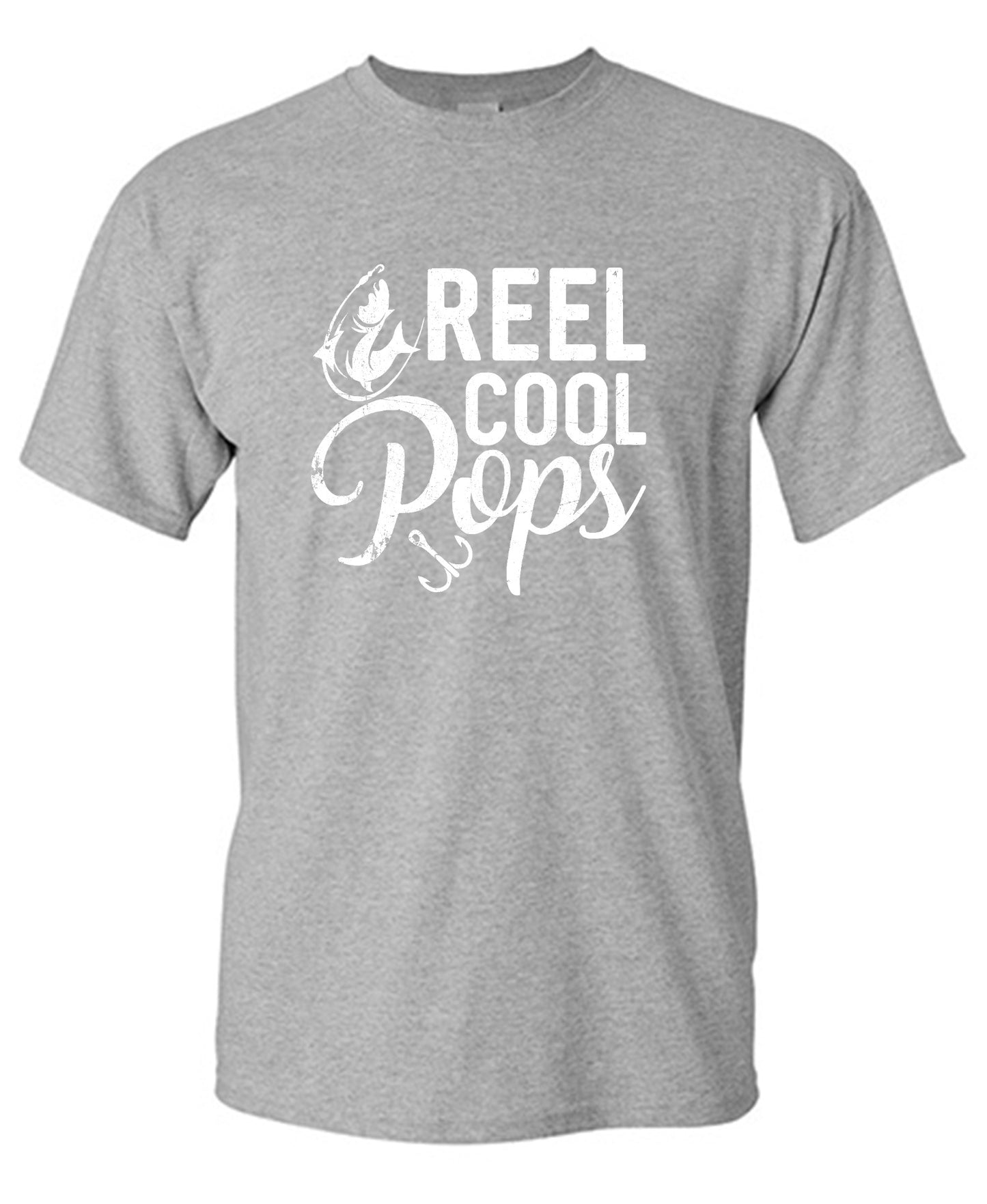 Funny T-Shirts design "Reel Cool Pops - Shirt for Fathers that love Fishing"