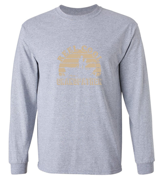 Funny T-Shirts design "Reel Cool Grand Father Shirt - Long Sleeve"