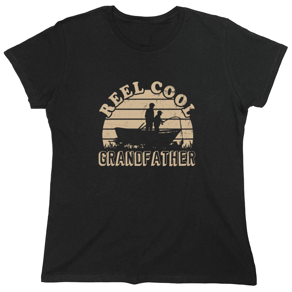 Funny T-Shirts design "Reel Cool Grand Father Shirt - Womens"