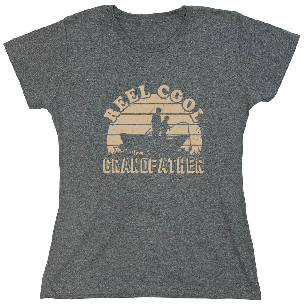 Funny T-Shirts design "Reel Cool Grand Father Shirt - Womens"