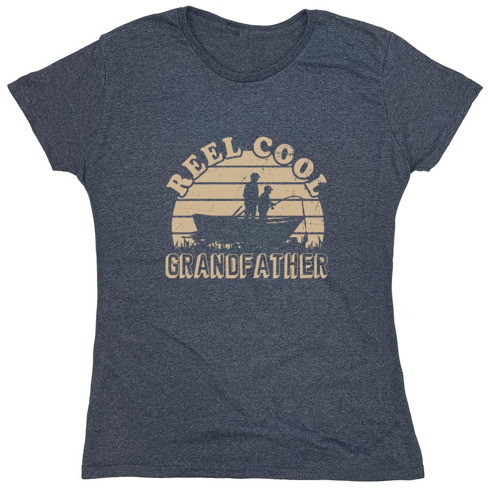 Funny T-Shirts design "Reel Cool Grand Father Shirt - Womens"