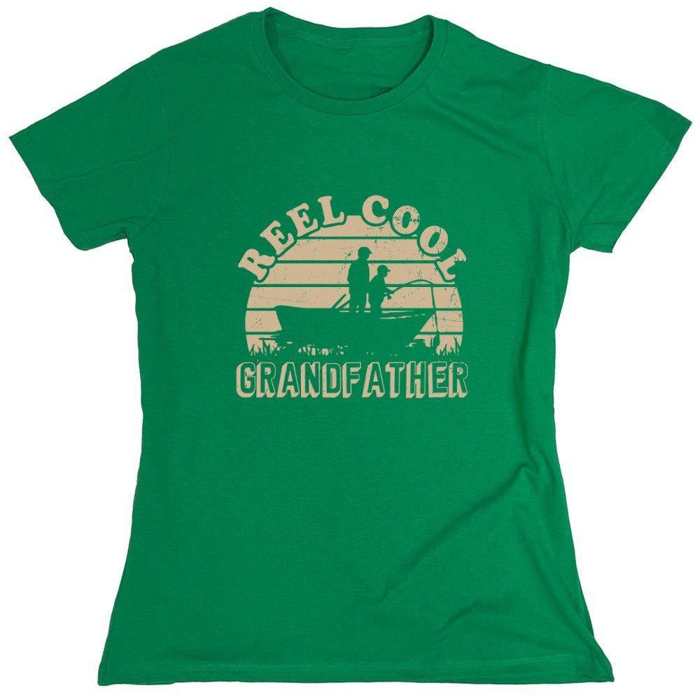 Funny T-Shirts design "Reel Cool Grand Father Shirt - Womens"