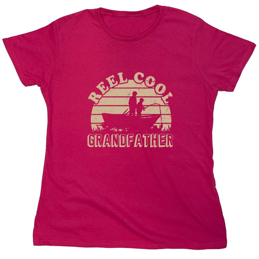Funny T-Shirts design "Reel Cool Grand Father Shirt - Womens"