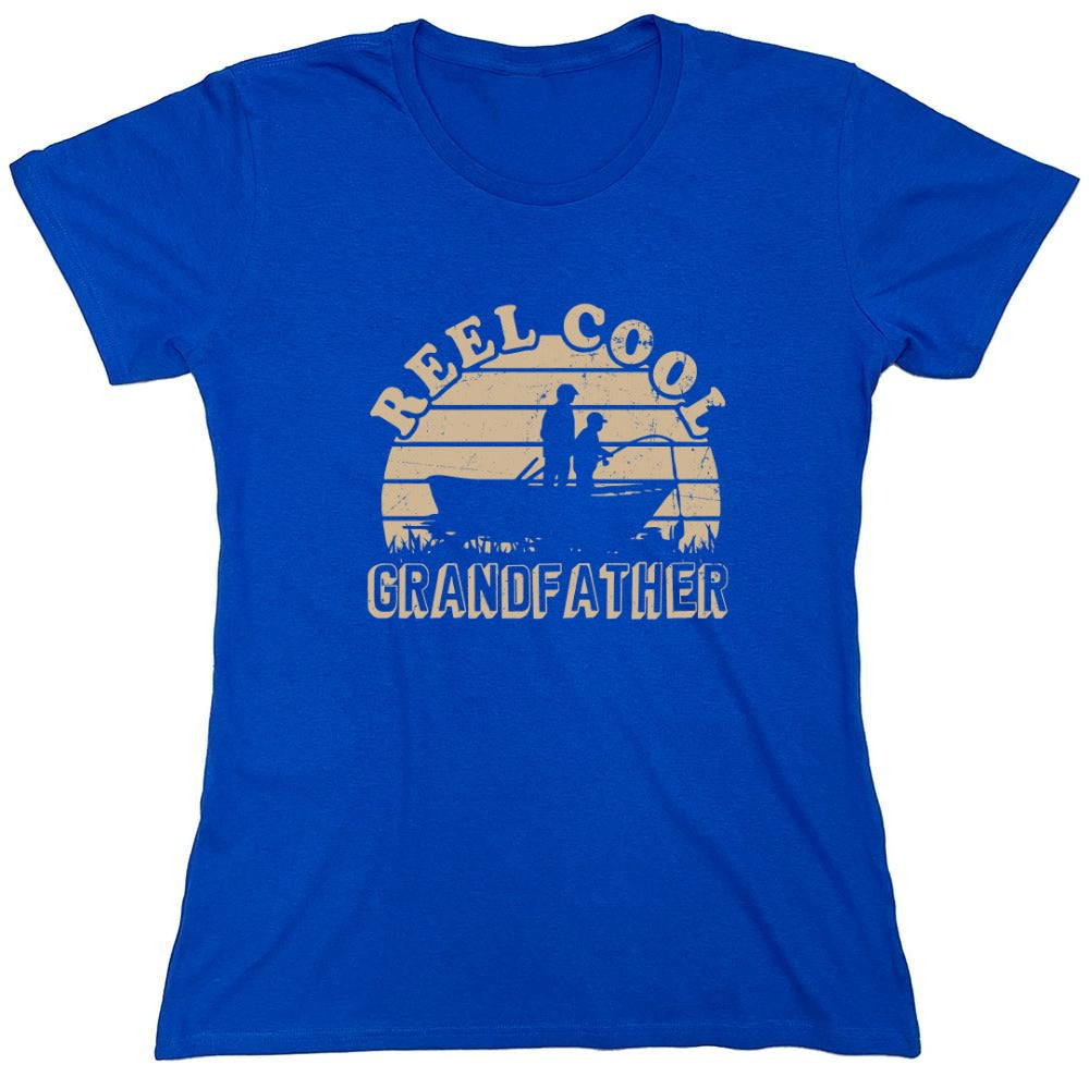 Funny T-Shirts design "Reel Cool Grand Father Shirt - Womens"