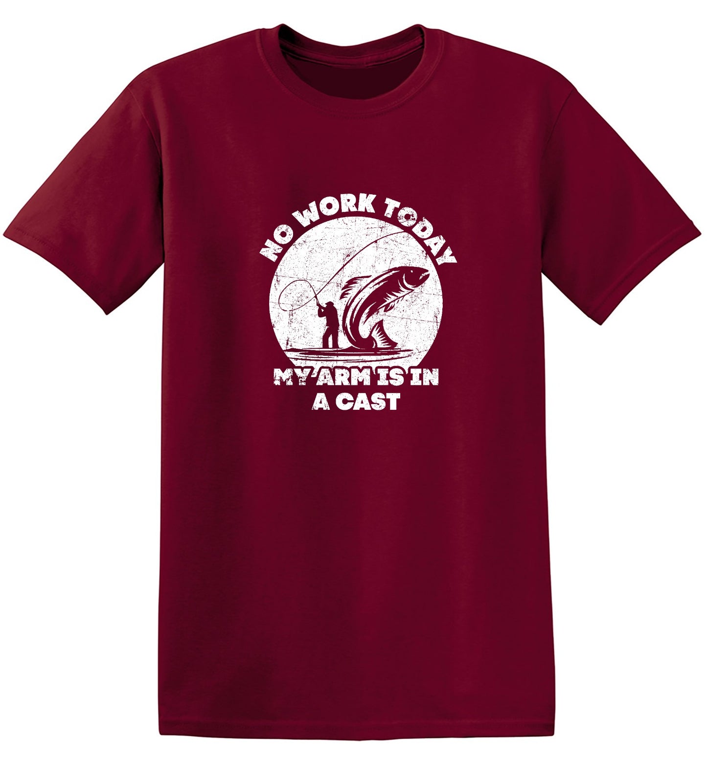 Funny T-Shirts design "No Work Today My Arm is in a Cast - Fathers Day Shirt - Ring Spun Tee"