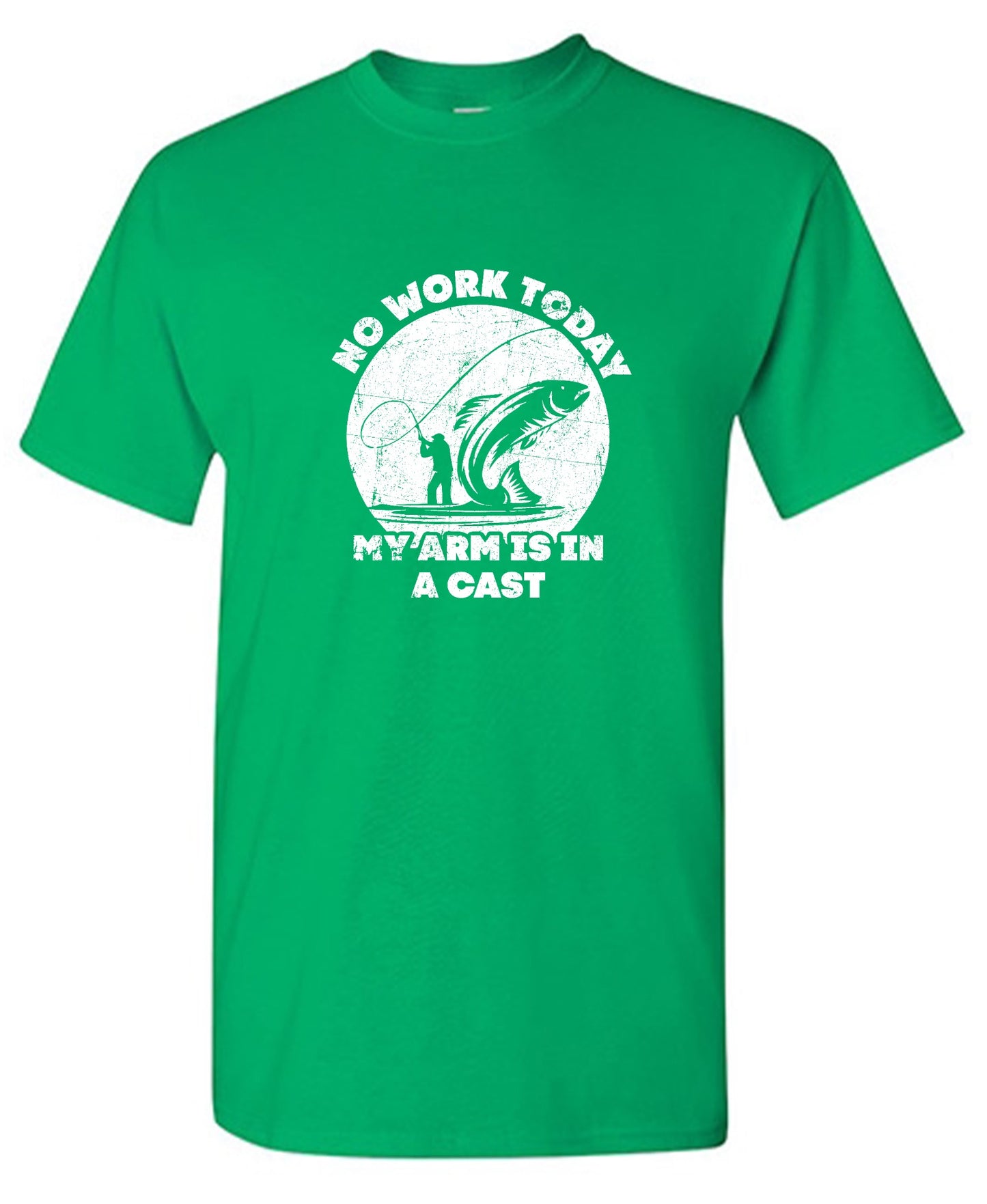 Funny T-Shirts design "No Work Today My Arm is in a Cast - Fathers Day Shirt - Ring Spun Tee"