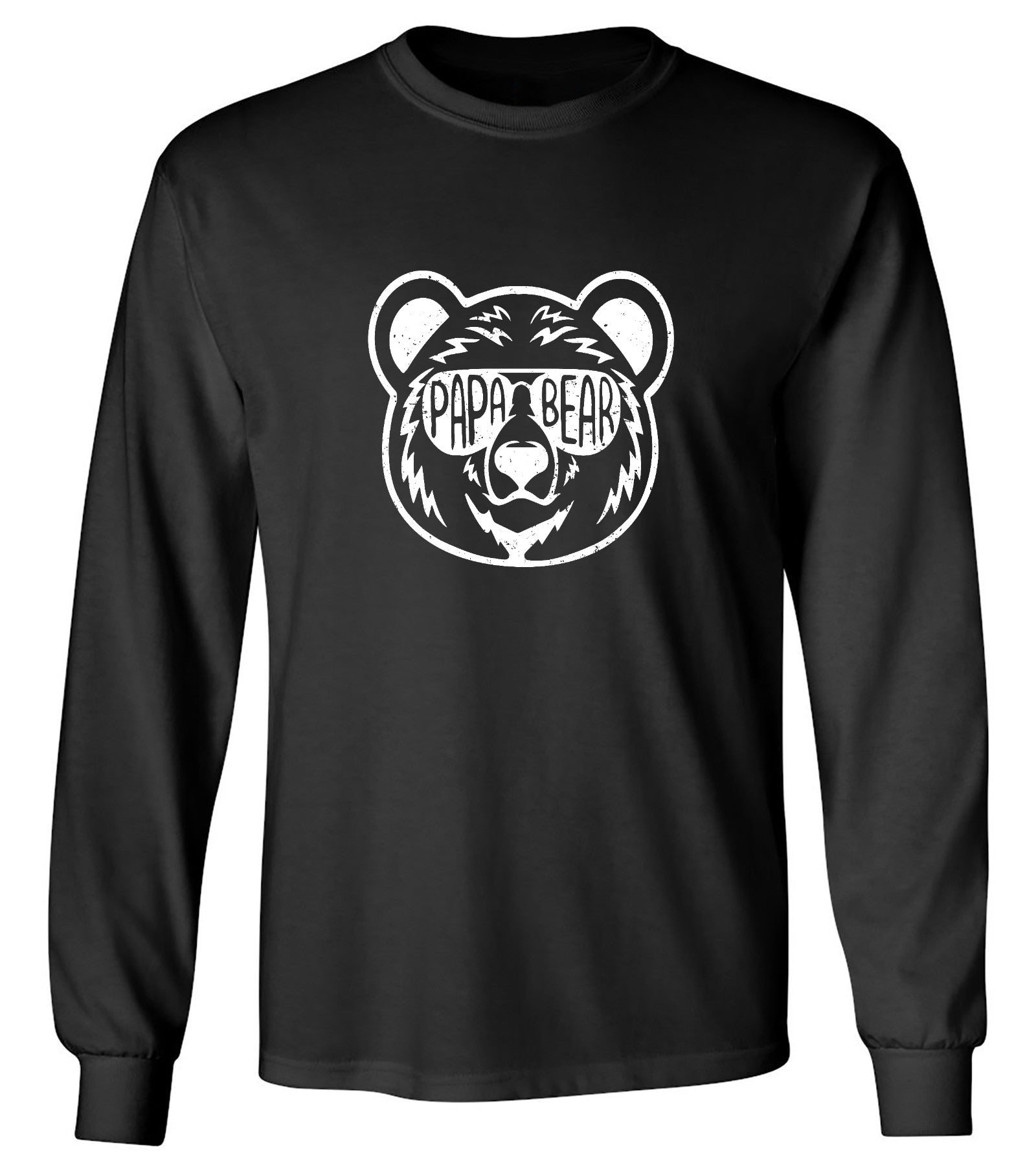 Funny T-Shirts design "Papa Bear - Fathers Day Shirt - Long Sleeve"
