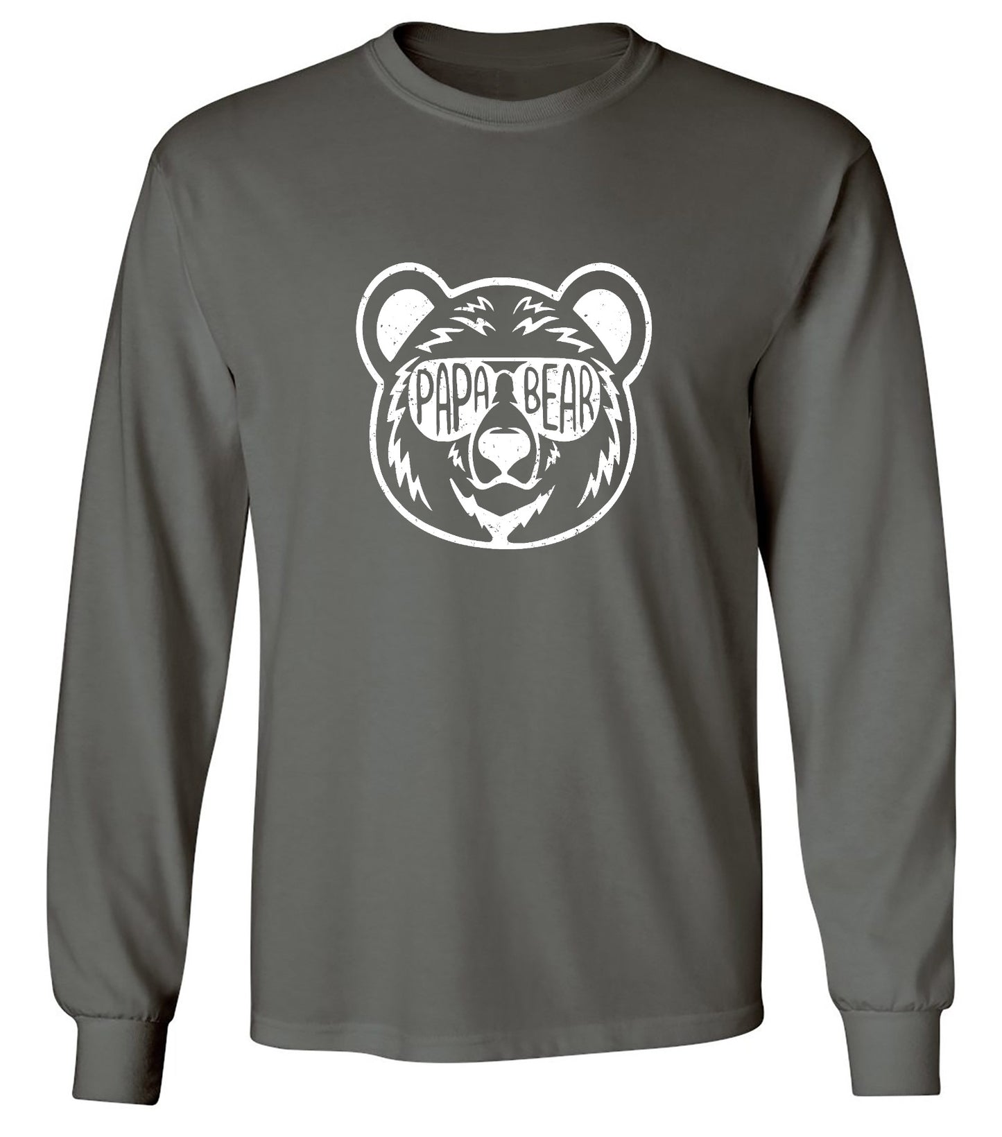 Funny T-Shirts design "Papa Bear - Fathers Day Shirt - Long Sleeve"