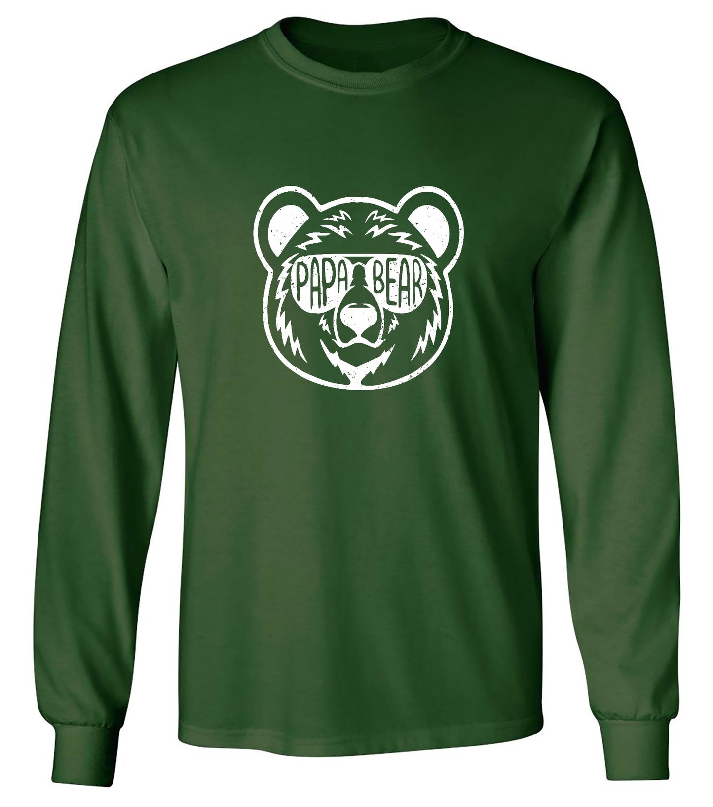 Funny T-Shirts design "Papa Bear - Fathers Day Shirt - Long Sleeve"